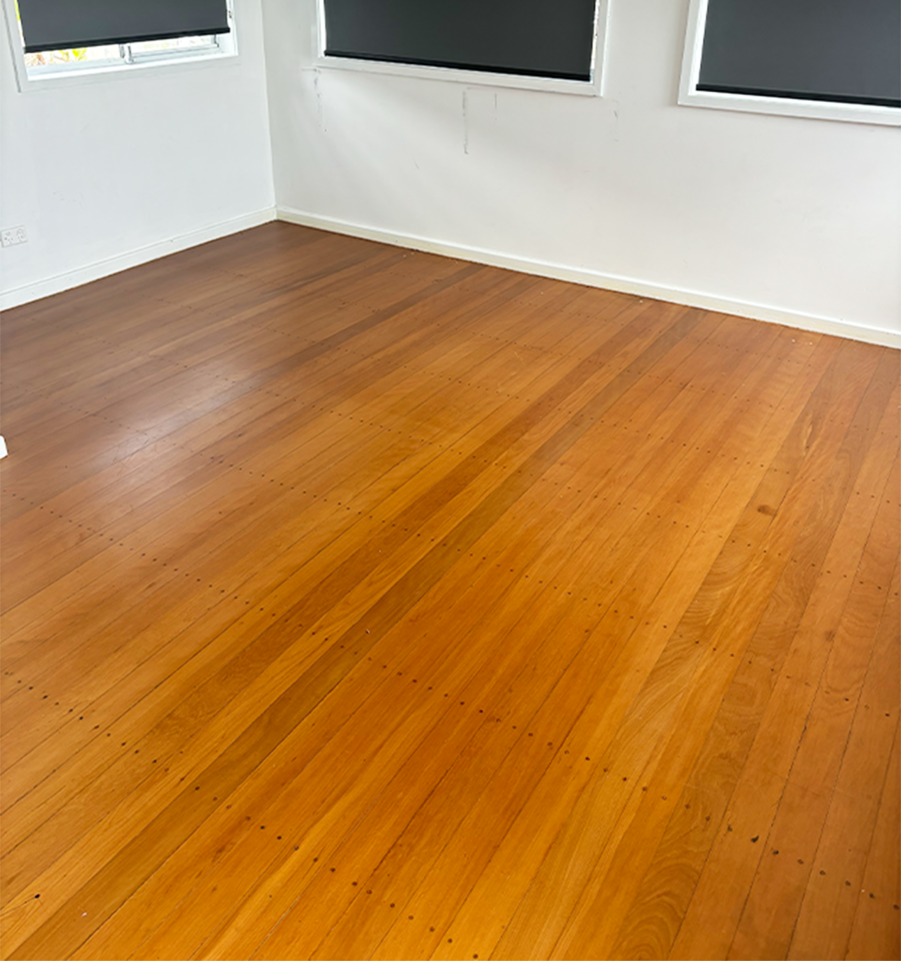 Before timber floor restoration