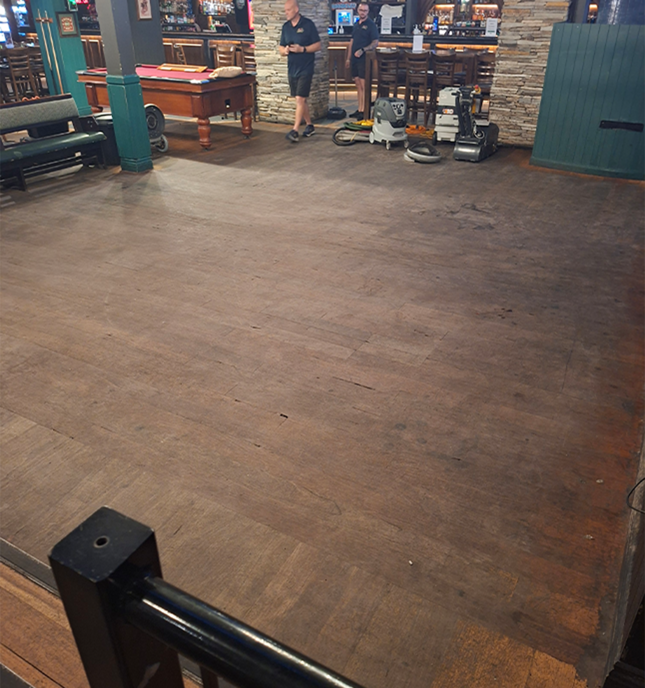 Before timber floor restoration
