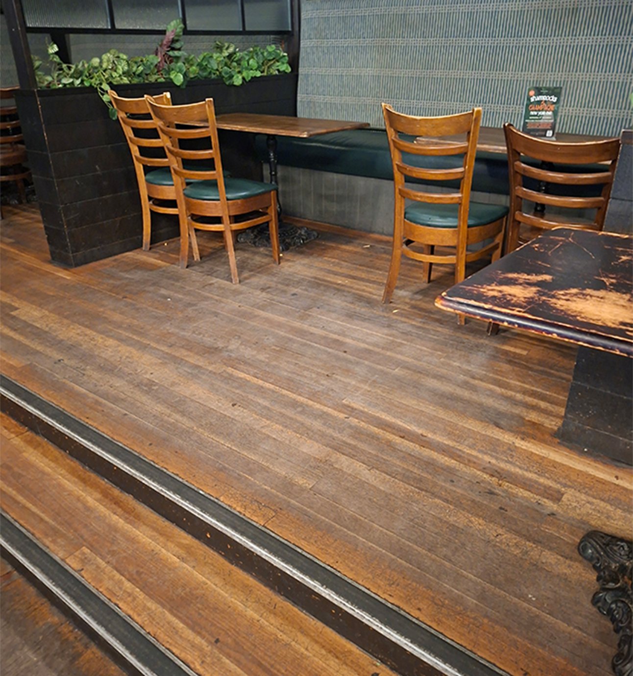 Before timber floor restoration