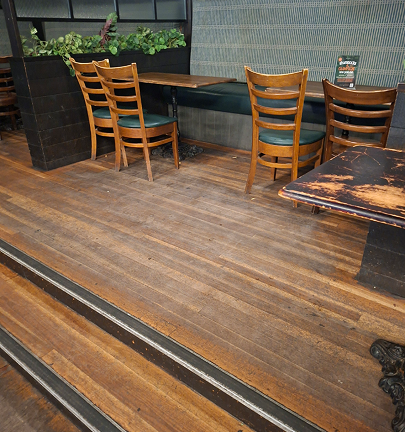Before timber floor restoration