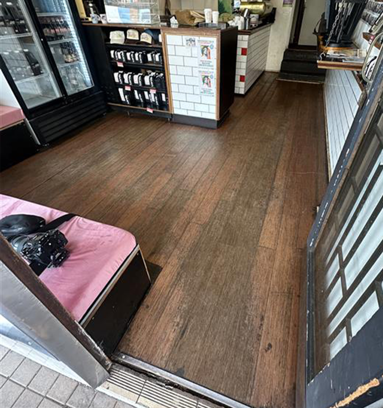 Before timber floor restoration