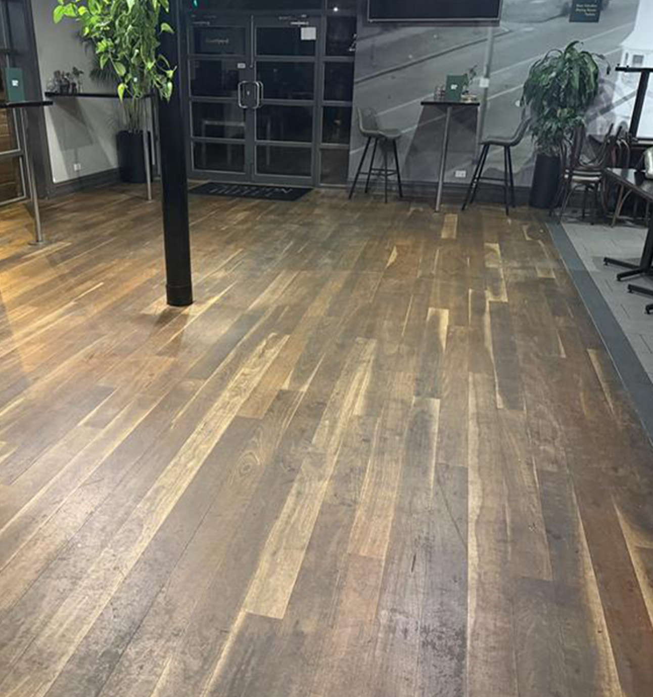 Before timber floor restoration