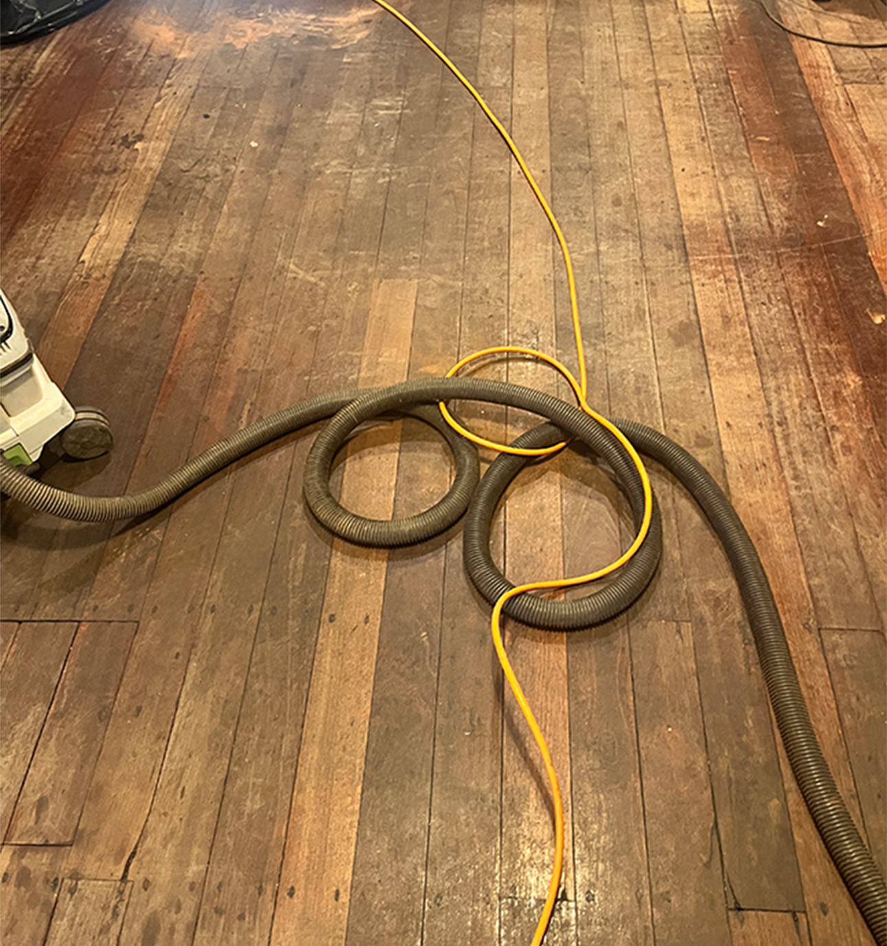 Before timber floor restoration